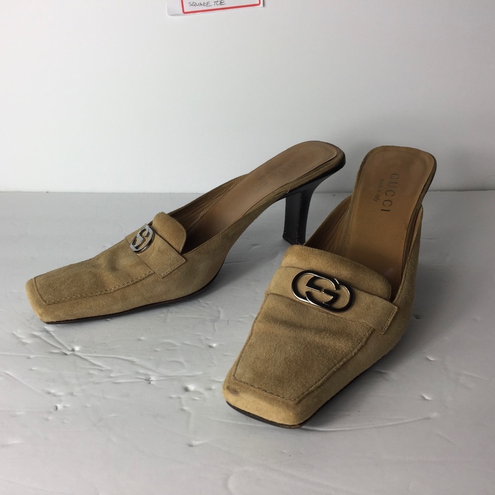 GUCCI WOMEN'S LIGHT BROWN HEELS SIZE 7.5B STOCK 97